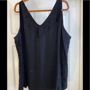 Black lane Bryant lace tank top